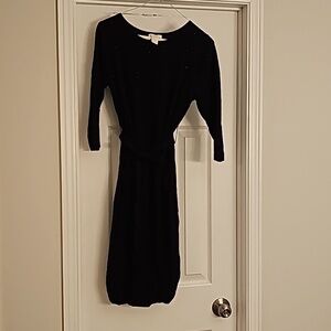 H&M black beaded sweater dress